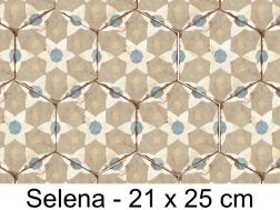 Bohemia Selena - 21 x 25 cm - PÅytki podÅogowe i Åcienne, heksagonalne matowe, postarzane